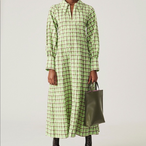 Ganni Seersucker Maxi Dress - Picture 4 of 4